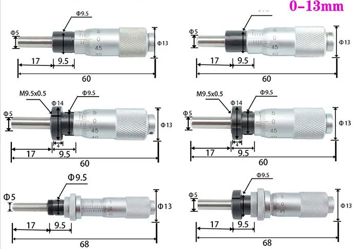 Cabeza de micr&oacute;metro de 0-13 mm